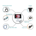 Système de caméra d'endoscopie médicale tout-en-un de 15,6 pouces avec stockage intégré de 256 Go et source lumineuse LED de 100 W