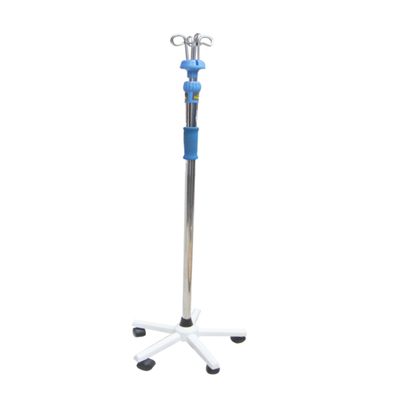 POTENCE A SERUM INOX PIÉTEMENT EN FONTE