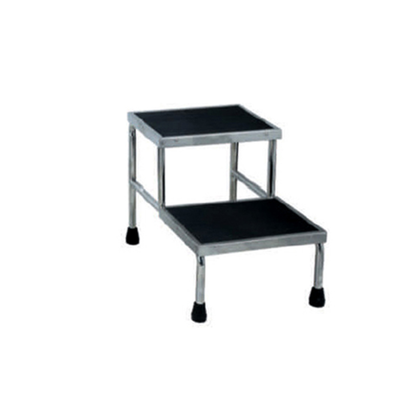 ESCABEAU 2 MARCHES EN INOX TAPIS EN CC