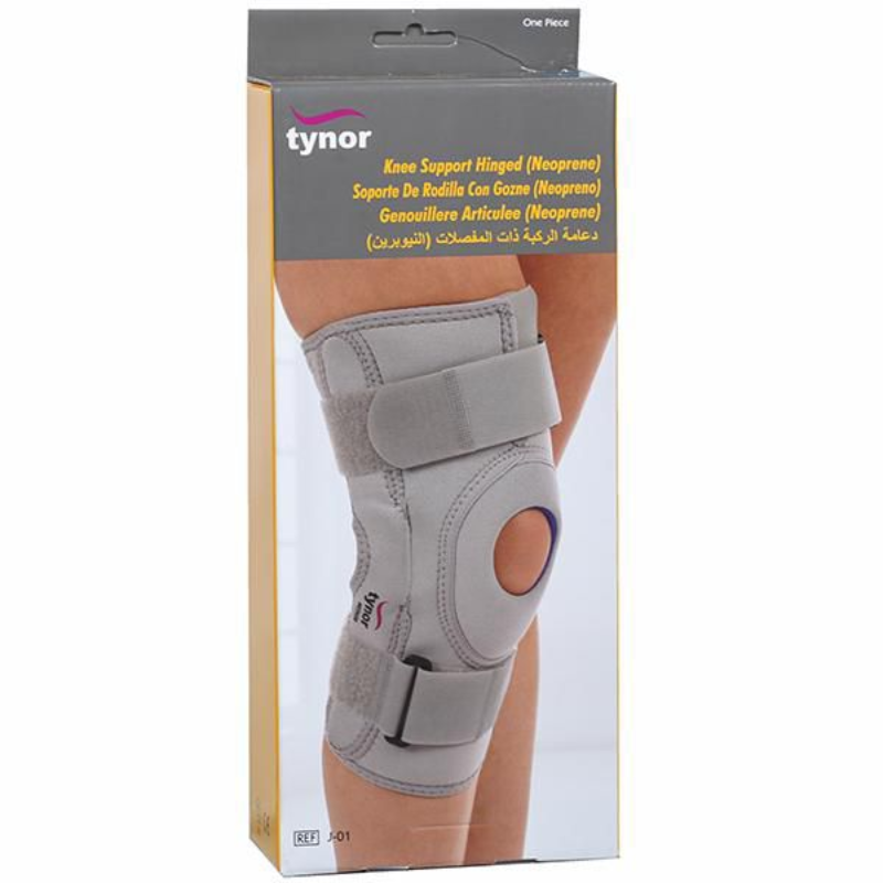 Genouillère articulée Tynor (néoprène) (J01) pour un soutien rigide